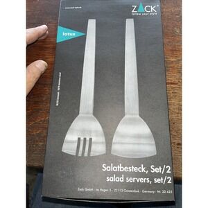 MODERN MEETS TRADITIONAL 2 PIECE SALAD SERVERS SET BY ZACK - NEW 18/10 Stainless
